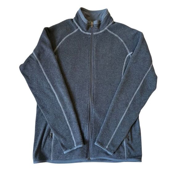 Kuhl Alfpaca Fleece Full Zip Up Jacket Sweater size L Gray - Picture 1 of 10